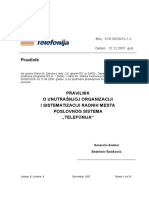 Pravilnik o Sistematizaciji Radnih Mesta PDF
