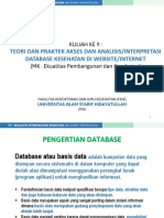 Kuliah 13 - Akses Database Kesehatan