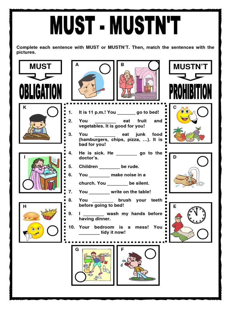 Activity 6 Must Mustn T Pdf
