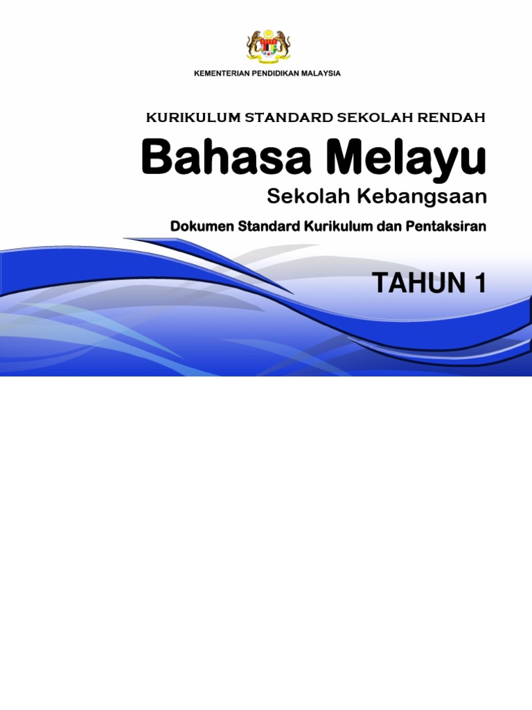 01 DSKP KSSR Tahun 1 Bahasa Melayu SK 08122016 PDF | PDF