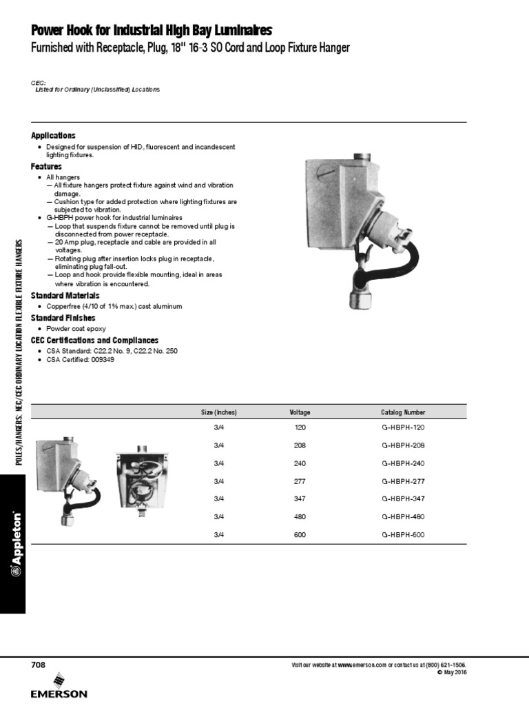 Mcmaster High Bay Complete PDF Screw Ac Power Plugs And Sockets