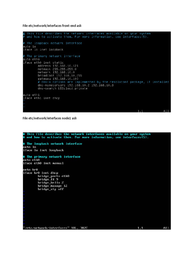 File Etc/network/interfaces Front-End Asli | PDF | System Software ...