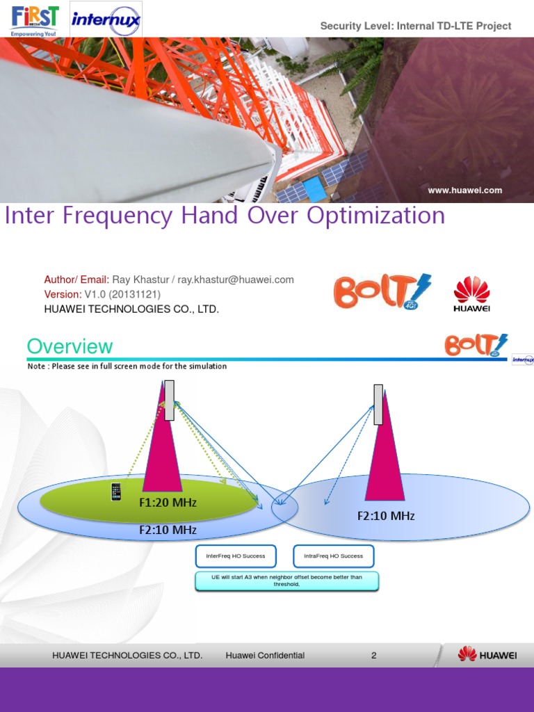 Inter Frequency Handover Optimization Report-Coverage Based | PDF ...