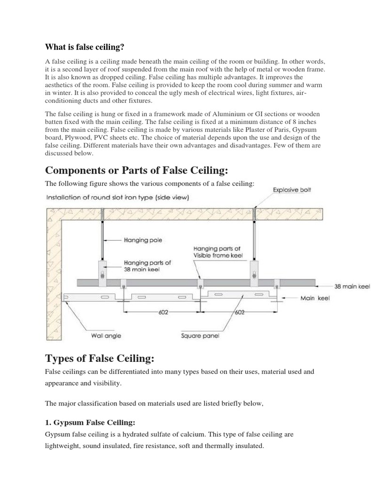 What Is False Ceiling Stairs Ceiling