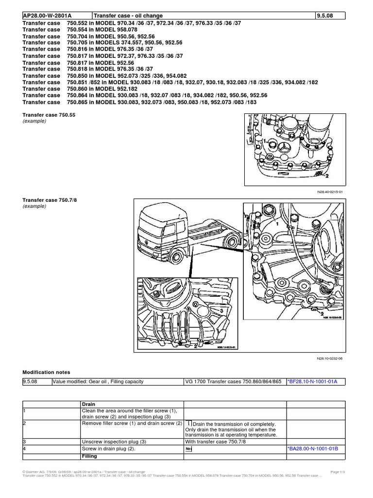 Transfer Case Oil Change PDF Vehicle Technology Automotive Industry