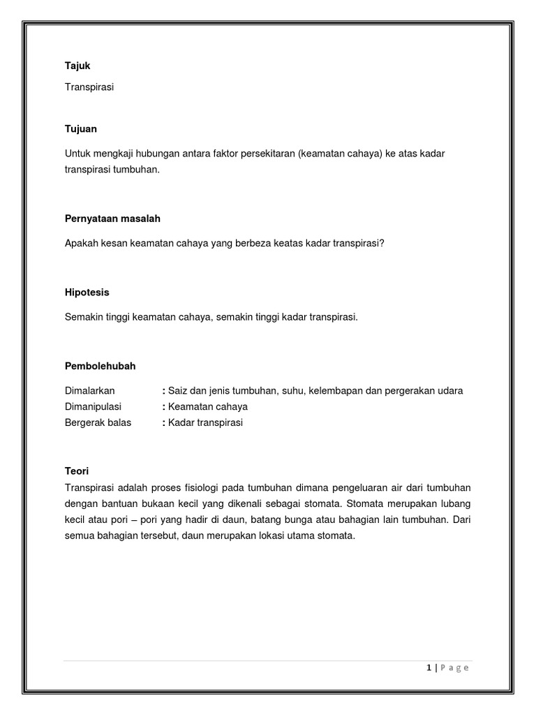 Amali 3 Transpirasi Pdf