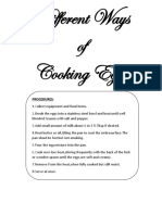 Different Ways of Cooking Eggs: Procedures
