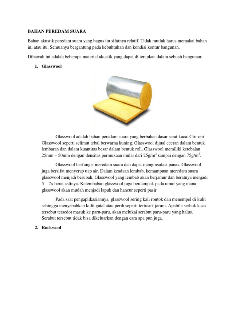 Bahan Peredam Suara | PDF