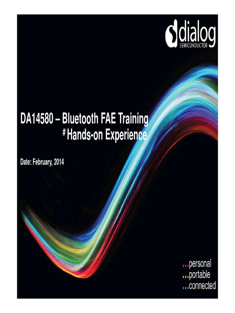 DFAE Dialog DA14580 FAE Training (Morning) | PDF | Bluetooth | Computer ...