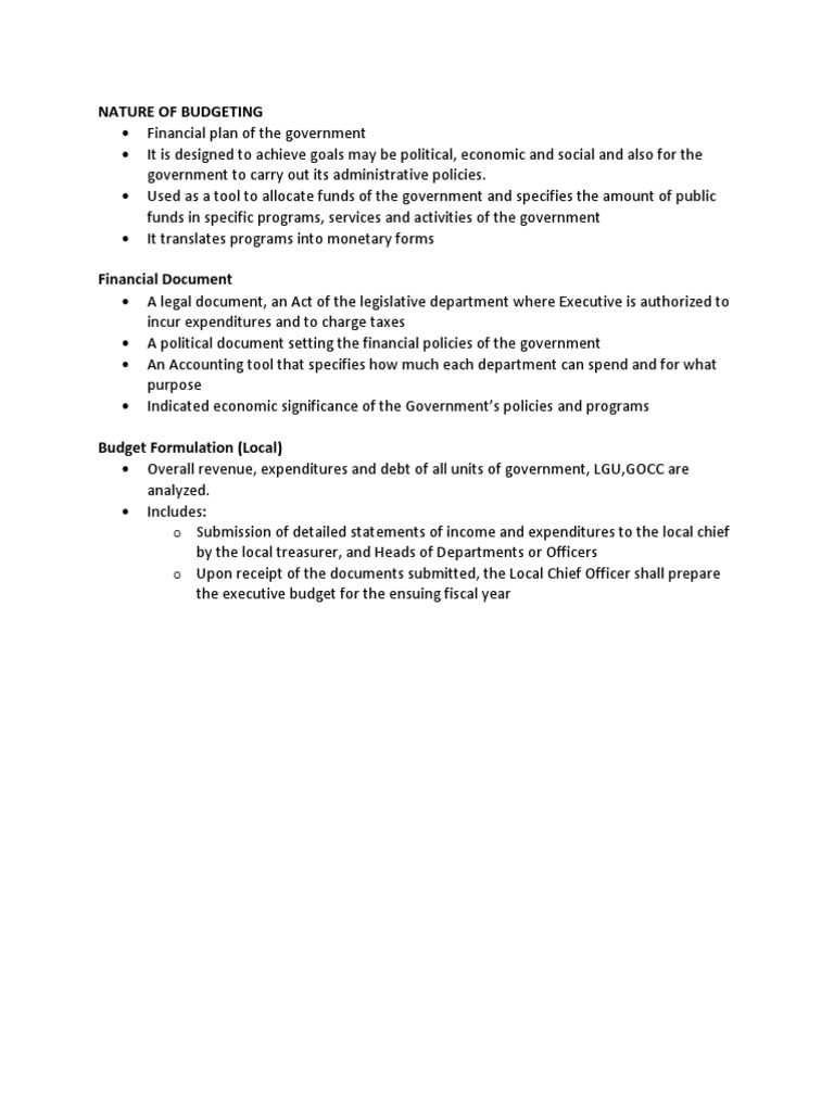 Understanding Government Budgeting Basics | PDF | Finance & Money ...