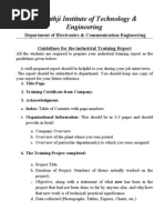 Industrial Training Report Format