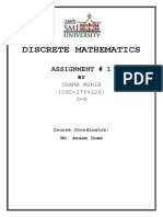 Discrete Mathematics: Assignment # 1