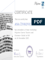 Certificate: Ana Živković