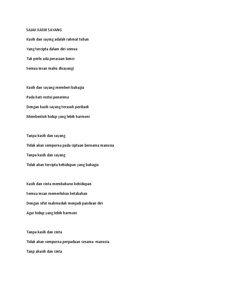 Sajak Kasih Sayang Pdf