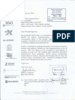 Philippine Liner Shipping Association Letter Complaining About MNHPI New Terminal Operating System