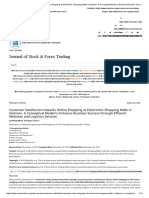 Customer Satisfaction Towards Online Shopping at Electronics Shopping Malls in Vietnam - A Conceptual Model To Enhance Business Success Through Efficient Websites and Logistics Services