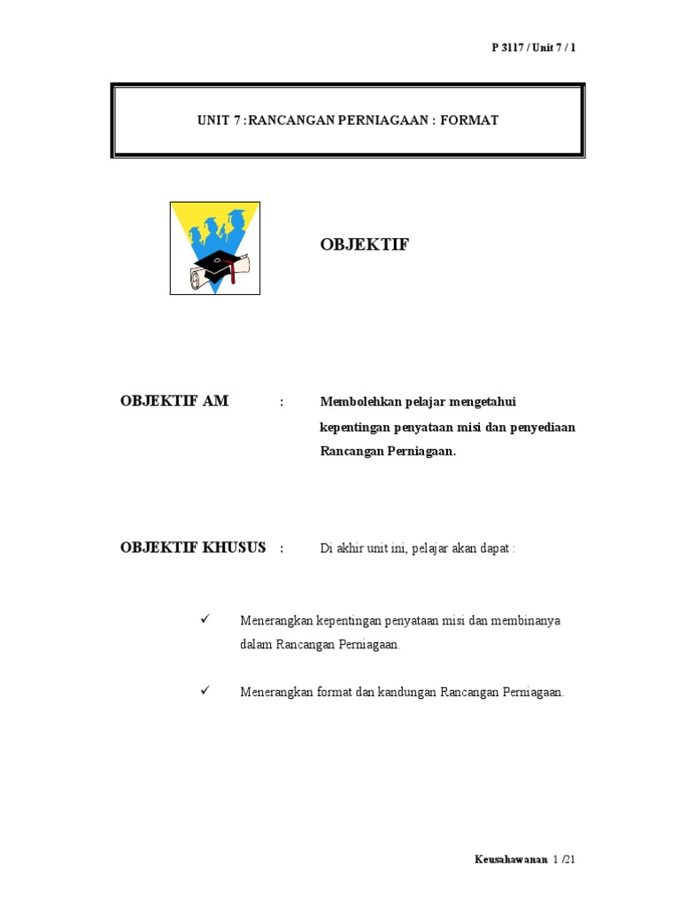 Format Rancangan Perniagaan Pdf