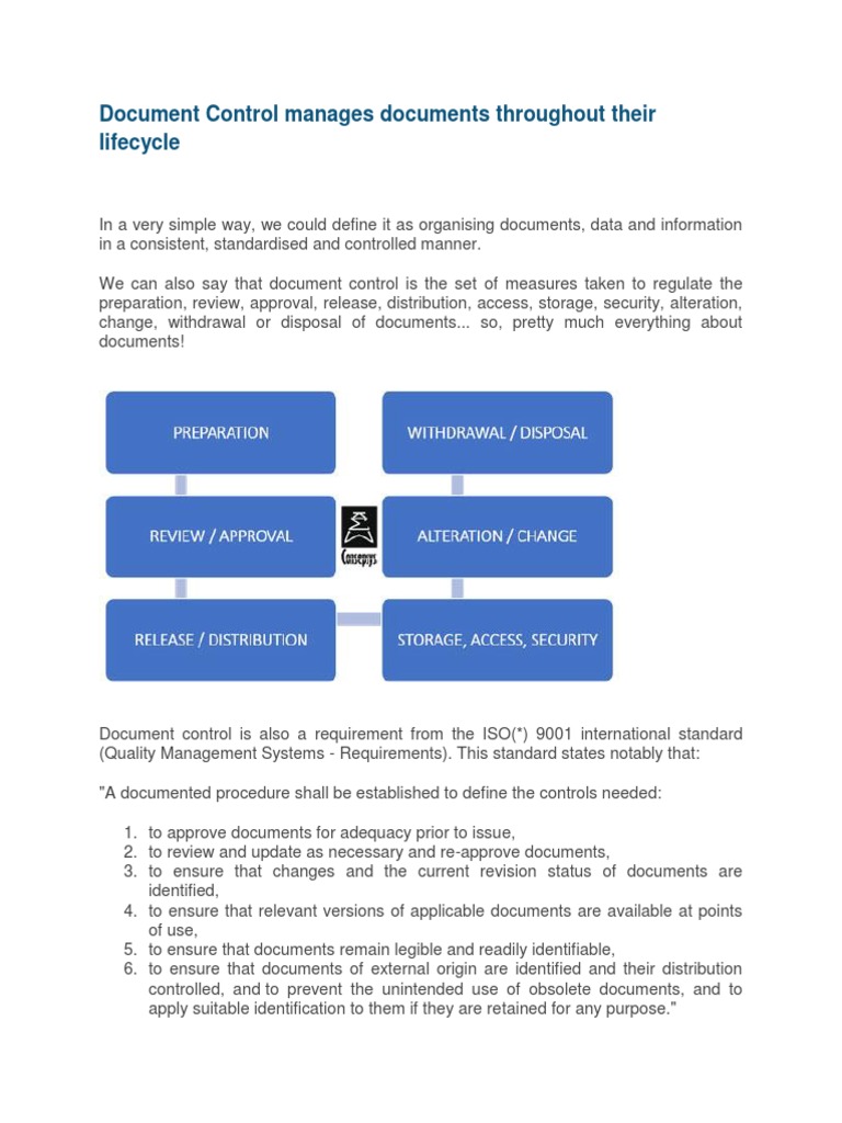 Document Control KPIs for ISO 9001 | PDF | Performance Indicator ...