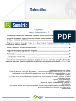 Conteúdos de álgebra básica e funções matemáticas