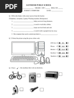 Parts of A Computer Worksheet - Class1 | PDF