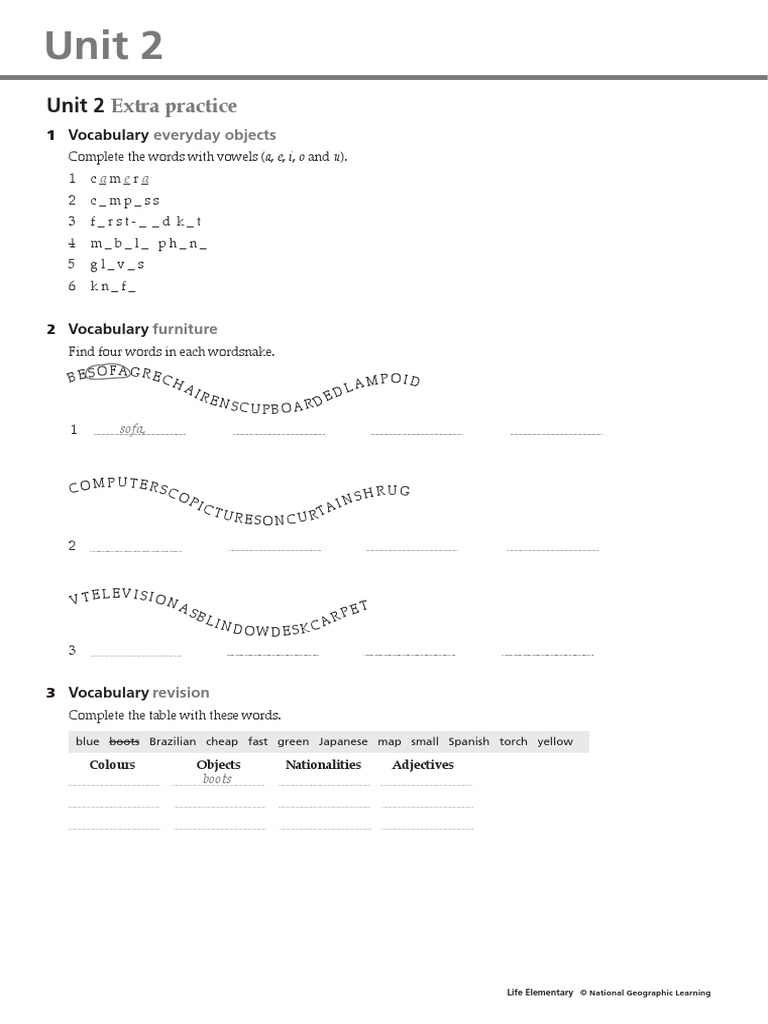Ele Unit2 ExtraPractice PDF | PDF