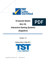 GLI-19 Interactive Gaming Systems - Suppliers