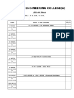 II To IV B.tech. II Semester Lesson Plan 2017-18