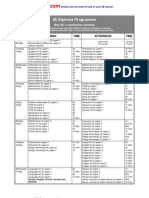 IB exam schedule May 2011