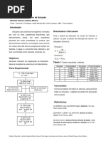 Relatório preparo de soluções