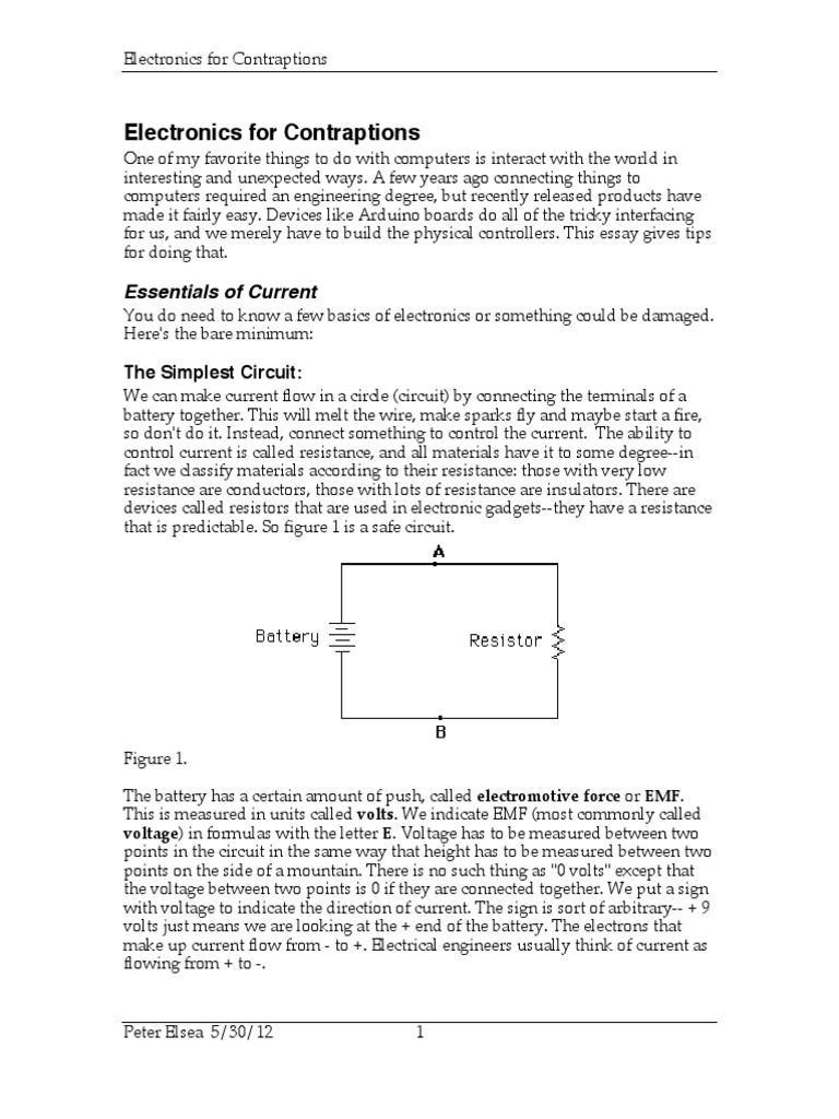 Basics of Electronics for Projects | PDF | Operational Amplifier ...