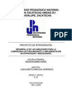 Jasandoval - Proyecto de Intervención Comprensión Lectora