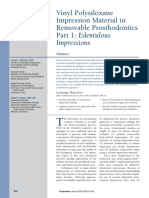 Vinyl Polysiloxane Impression Material in Removable Prosthodontics