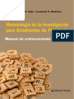 Olaz y Medrano. (2014). Metodología de La Investigación Para Estudiantes de Psicología