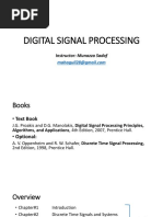 Digital Signal Processing: Instructor: Munazza Sadaf