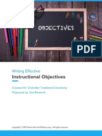 Writing Objectives Teaching Booklet