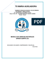 Ciencias Naturales Maria Auxiliadora Grado 5