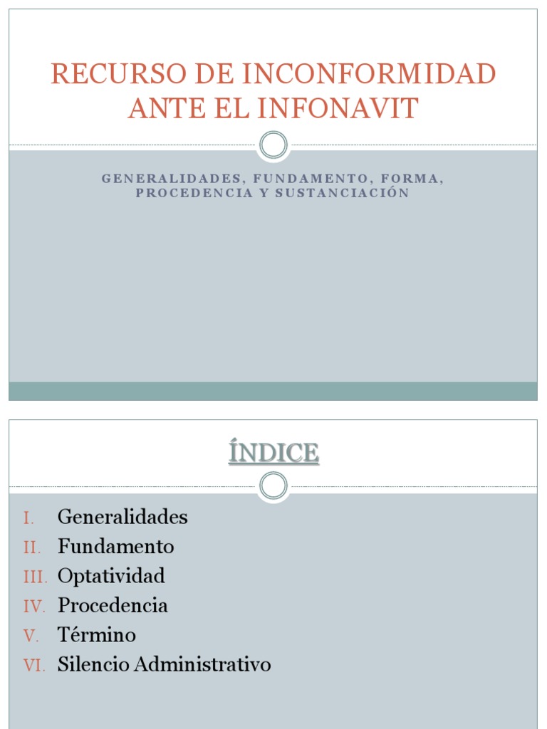 Recurso de Inconformidad (Infonavit)