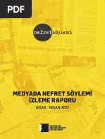 Medyada Nefret Söylemi İzleme Raporu Ocak-Nisan 2017