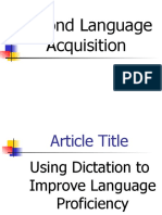 Second Language Acquisition Presentation