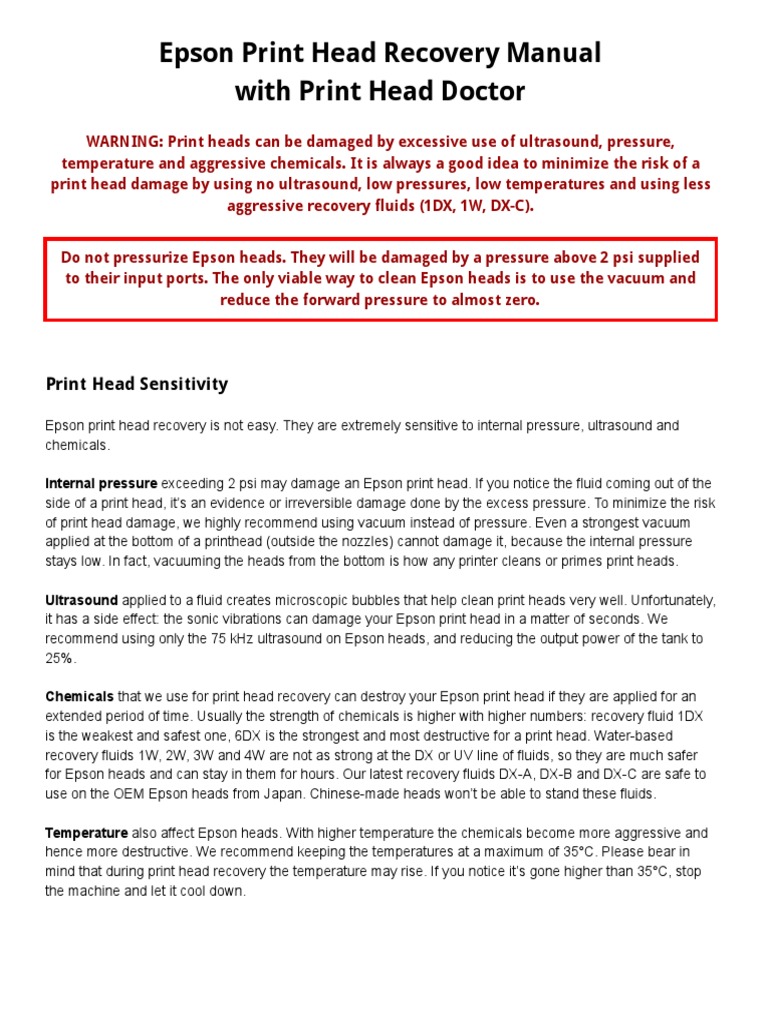 epson printer always needs head cleaning