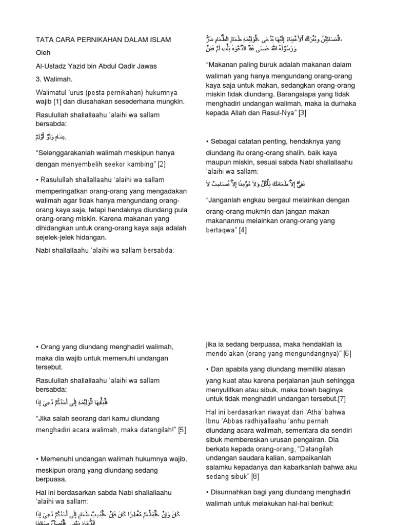 Tata Cara Pernikahan Dalam Islam