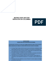 Instructivo Técnico Matriz DOFA Sector Servicios en Colombia