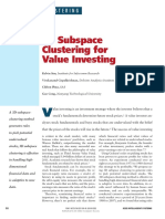 3D Subspace Clustering For Value Investing