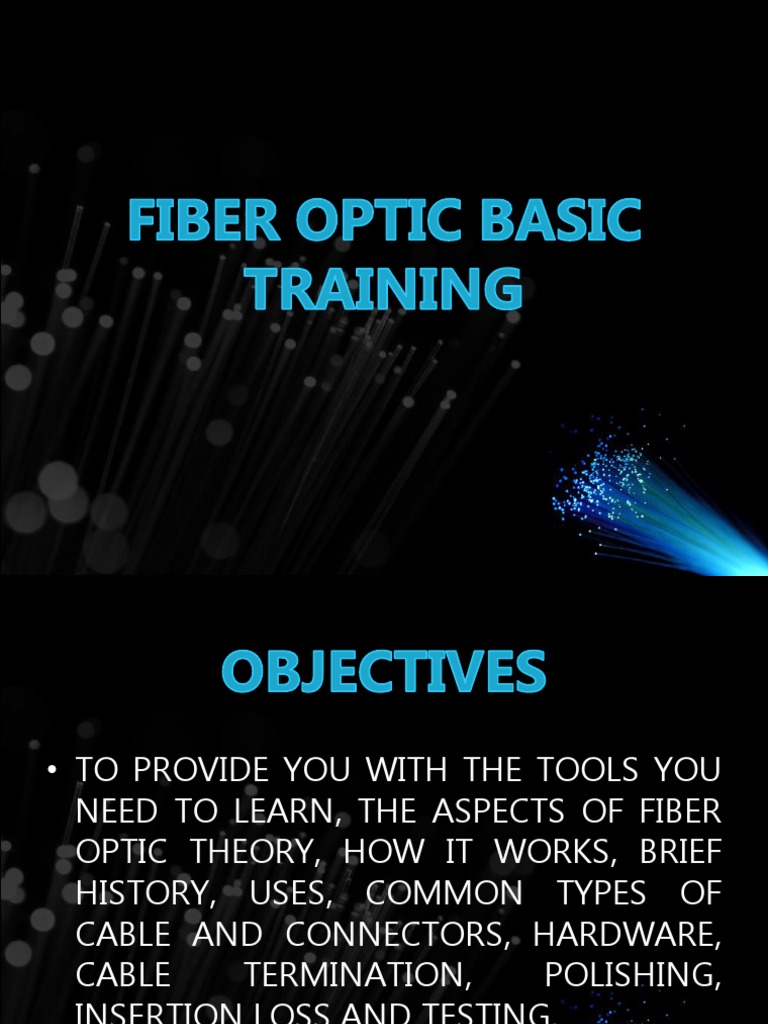 Fiber Optic Basic Training 2 PDF Optical Fiber Fiber Optic
