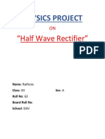 Physics Project: "Half Wave Rectifier"