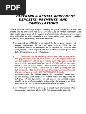 Catering Agreement Contract 08