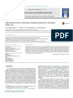 Lightweight Mortars Containing Expanded Polystyrene and Paper Sludge Ash