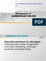 Pertemuan 11 Sambungan Keling: Matakuliah: D0164 /perancangan Elemen Mesin Tahun: 2006