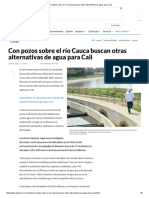 Con Pozos Sobre El Río Cauca Buscan Otras Alternativas de Agua Para Cali