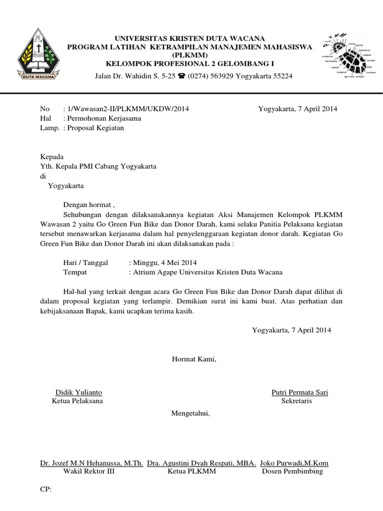 Contoh Surat Ke Idris Haron